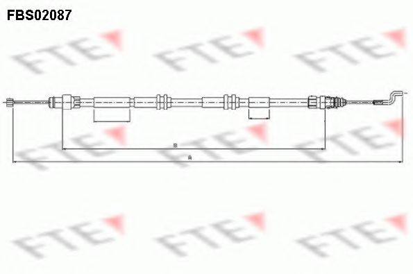 Трос ручника FTE FBS02087