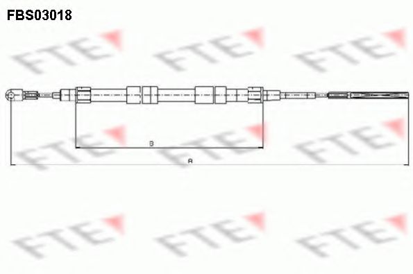 Трос ручника FTE FBS03018