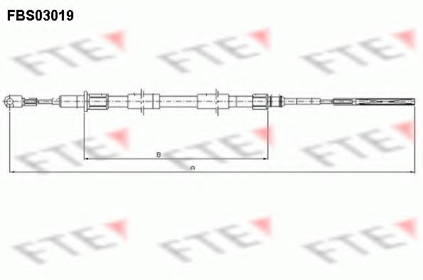 Трос ручника FTE FBS03019