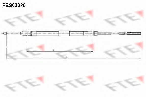Трос ручника FTE FBS03020