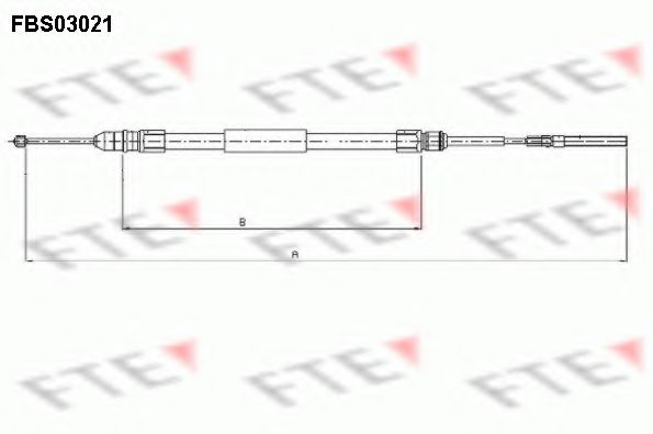 Трос ручника FTE FBS03021