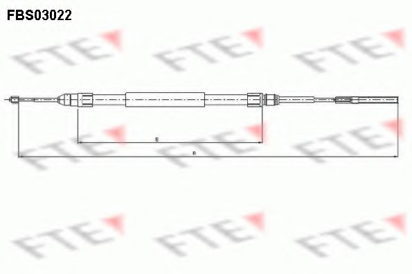 Трос ручника FTE FBS03022