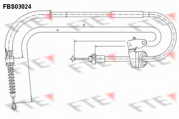Трос ручника FTE FBS03024