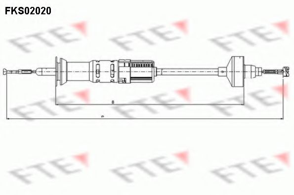 Трос сцепления FTE FKS02020