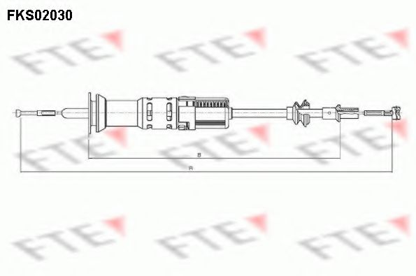Трос сцепления FTE FKS02030