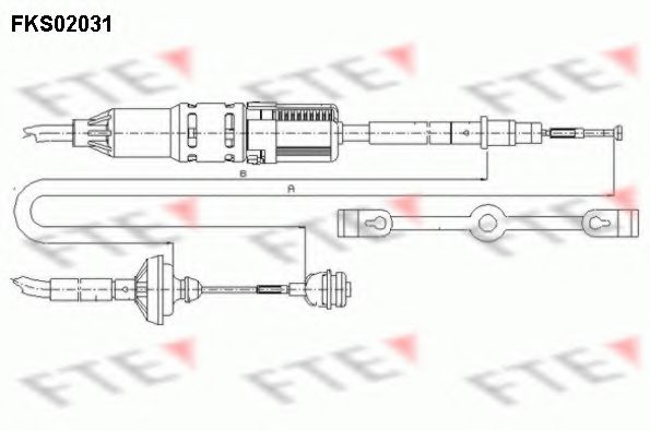 Трос сцепления FTE FKS02031