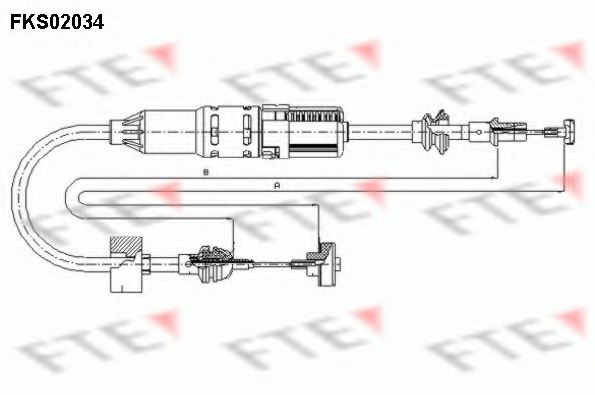 Трос сцепления FTE FKS02034