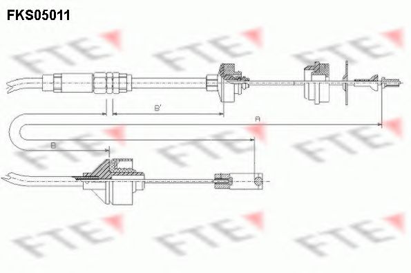 Трос сцепления FTE FKS05011