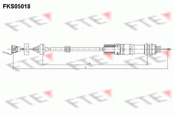Трос сцепления FTE FKS05018
