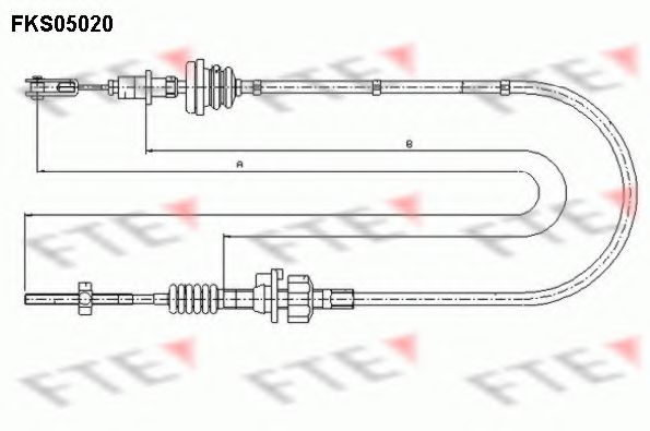Трос сцепления FTE FKS05020