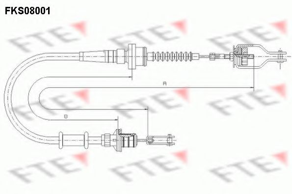 Трос сцепления FTE FKS08001