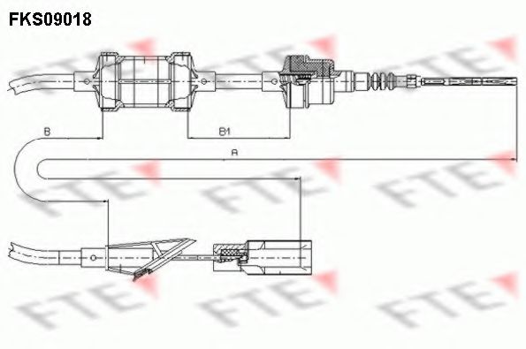 Трос сцепления FTE FKS09018