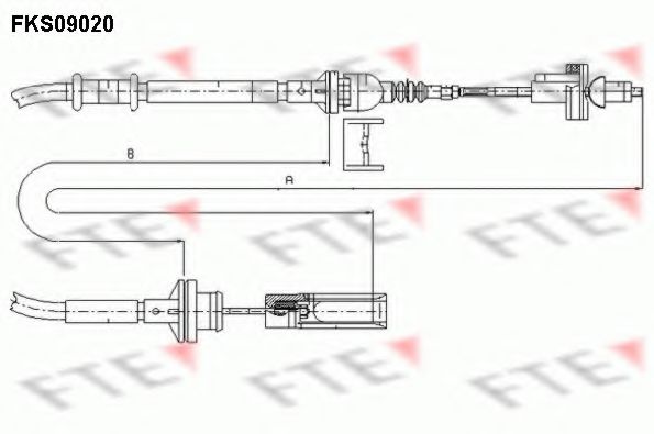 Трос сцепления FTE FKS09020