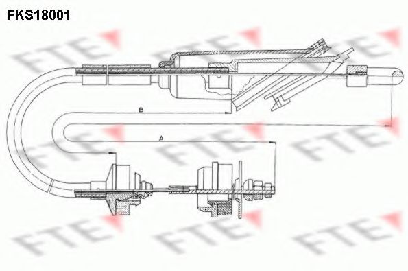 Трос сцепления FTE FKS18001