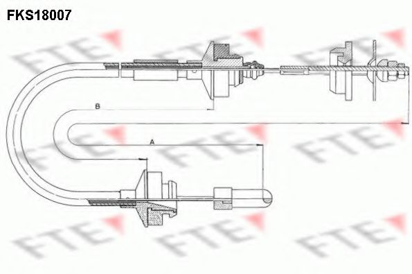 Трос зчеплення FTE FKS18007
