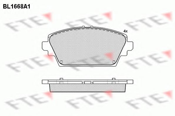 Тормозные колодки FTE BL1668A1