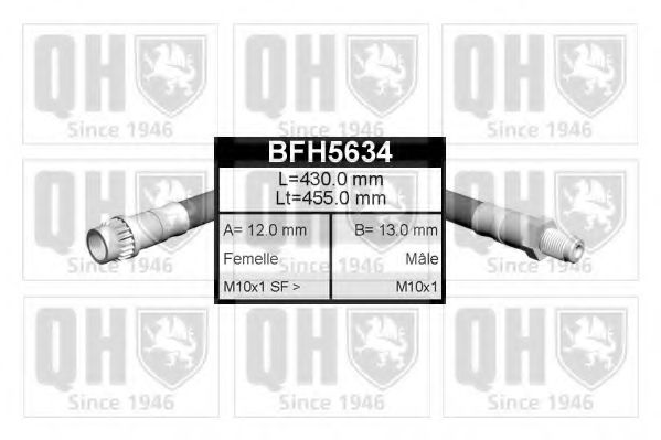 Тормозной шланг QUINTON HAZELL BFH5634