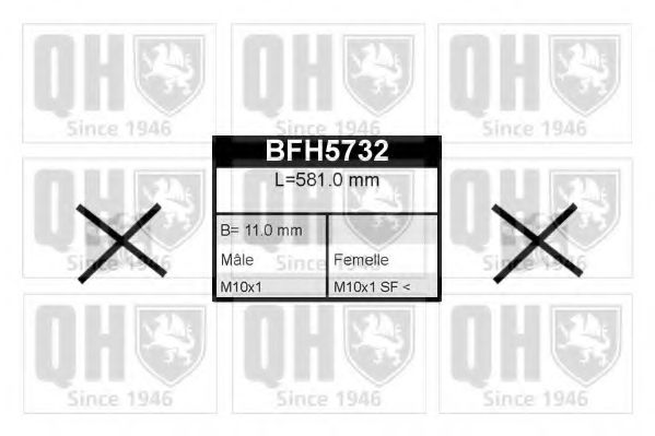 Тормозной шланг QUINTON HAZELL BFH5732