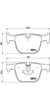 Тормозные колодки BREMBO P 06 072