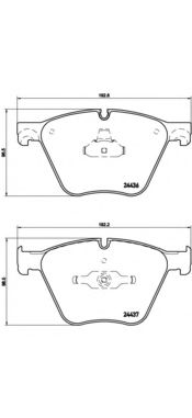 Тормозные колодки BREMBO P 06 073