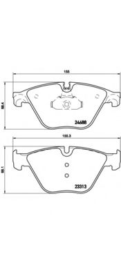Тормозные колодки BREMBO P 06 074