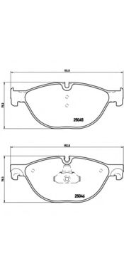 Тормозные колодки BREMBO P 06 076