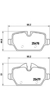 Тормозные колодки BREMBO P 06 080