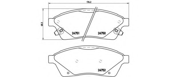 Тормозные колодки BREMBO P 09 010