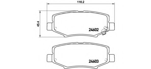 Тормозные колодки BREMBO P 18 024