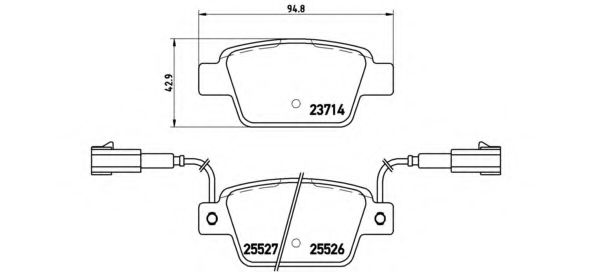 Тормозные колодки BREMBO P 23 135
