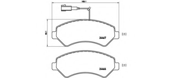 Тормозные колодки BREMBO P 23 136