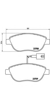 Тормозные колодки BREMBO P 23 137
