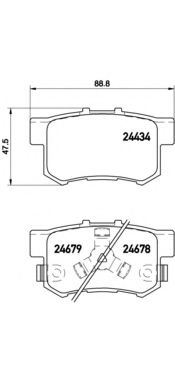 Тормозные колодки BREMBO P 28 061