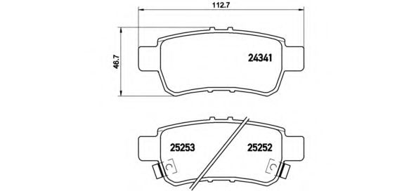 Гальмівні колодки BREMBO P 28 062