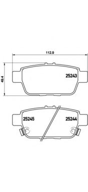 Тормозные колодки BREMBO P 28 067