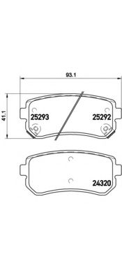 Тормозные колодки BREMBO P 30 051