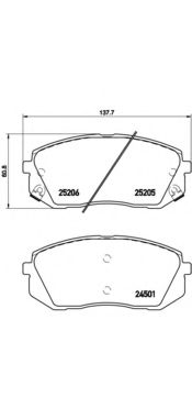 Тормозные колодки BREMBO P 30 056