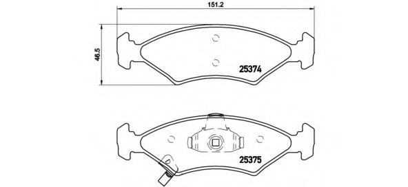 Тормозные колодки BREMBO P 30 062