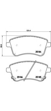 Тормозные колодки BREMBO P 30 064