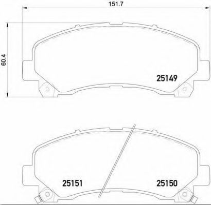 Гальмівні колодки BREMBO P 34 007