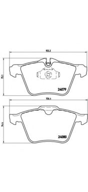 Тормозные колодки BREMBO P 36 027