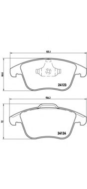 Тормозные колодки BREMBO P 44 020