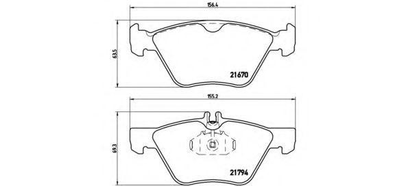 Тормозные колодки BREMBO P 50 026