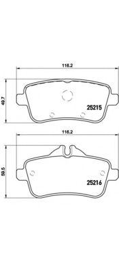 Гальмівні колодки BREMBO P 50 100
