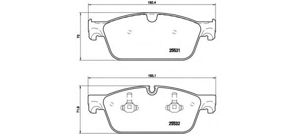 Тормозные колодки BREMBO P 50 102