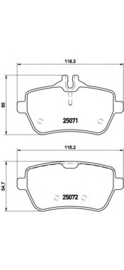 Тормозные колодки BREMBO P 50 103