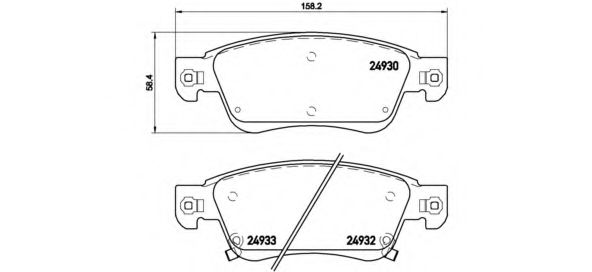 Тормозные колодки BREMBO P 56 080