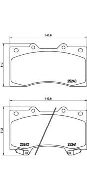 Гальмівні колодки BREMBO P 56 081