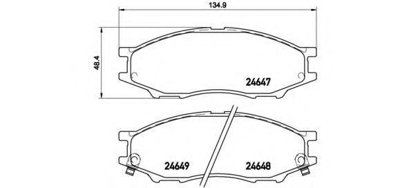 Тормозные колодки BREMBO P 56 083