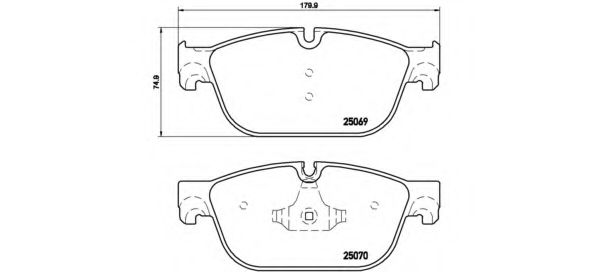 Тормозные колодки BREMBO P 61 107